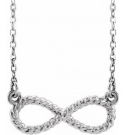14K White Rope Infinity-Inspired 18 Necklace - 865616000P