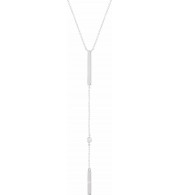 14K White .06 CTW Diamond Bar 16-18 Necklace - 65230260000P