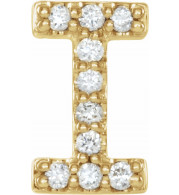 14K Yellow .04 CTW Diamond Single Initial I Earring - 867976041P