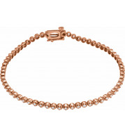 14K Rose 1 CTW Diamond Line Bracelet - 65211860002P