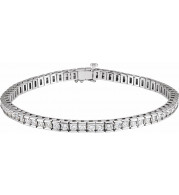 14K White 4 CTW Diamond Line 7 1/4 Bracelet - 6741360001P