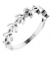 14K White Stackable Marquise Design Ring - 51961101P