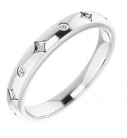 14K White 1/10 CTW Diamond Anniversary Band - 123800600P