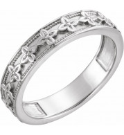 14K White Stackable Ring - 51700101P