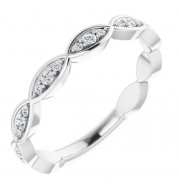 14K White 1/5 CTW Diamond Infinity-Inspired Anniversary Band - 123409600P