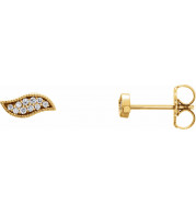 14K Yellow .06 CTW Diamond Earrings - 86434601P