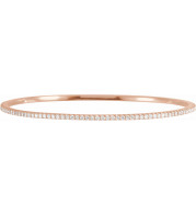 14K Rose 2 CTW Diamond Stackable Bangle 8 Bracelet - 67337103P