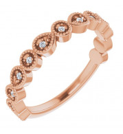 14K Rose .07 CTW Diamond Anniversary Band - 123070602P