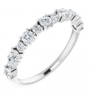 14K White 1/2 CTW Diamond Anniversary Band - 1236296033P