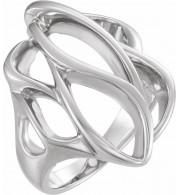 14K White Freeform Ring - 551737183P