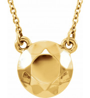 14K Yellow Faceted Design Circle 16.5 Necklace - 86232102P