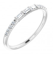 14K White 1/6 CTW Diamond Anniversary Band - 123993604P