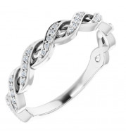 14K White 1/8 CTW Diamond Anniversary Band - 123358600P