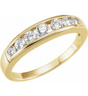 14K Yellow 3/8 CTW Diamond 7 Stone Anniversary Band - 60218207464P