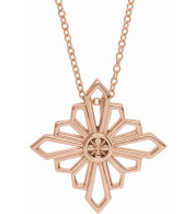 14K Rose Vintage-Inspired Geometric 16-18 Necklace - 86984203P
