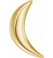 14K Yellow Crescent Moon Single Earring - 86846102P