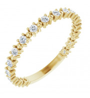 14K Yellow 1/3 CTW Diamond Beaded Anniversary Band - 123202601P