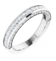 14K White 7/8 CTW Square Diamond Anniversary Band - 1227526000P