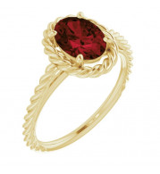 14K Yellow Mozambique Garnet Rope Ring - 7183760005P