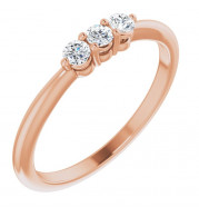 14K Rose 1/5 CTW Diamond Anniversary Band - 124005602P
