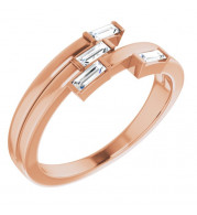 14K Rose 1/4 CTW Diamond Geometric Ring - 124113602P