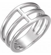 14K White Negative Space Ring - 51673600P