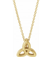 14K Yellow Celtic-Inspired Trinity 16-18 Necklace - 86869601P