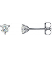 14K White 1/3 CTW Diamond Stud Earrings - 6623360087P