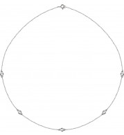 14K White 1/2 CTW Diamond 5-Station 18 Necklace - 6857760011P