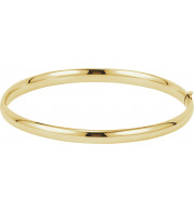 14K Yellow 4.75 mm Hinged Bangle Bracelet - BRC181240490P