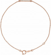 14K Rose .07 CTW Diamond Bar 6 1/2-71/2 Bracelet - BRC7716002P