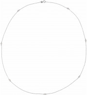 14K White 1/3 CTW Diamond 7-Station 24 Necklace - 68577105P