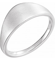 14K White 21x7 mm Geometric Signet Ring - 51717101P