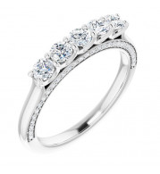 14K White 5/8 CTW Diamond Anniversary Band - 1234766008P