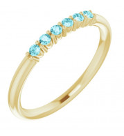 14K Yellow Blue Zircon Stackable Ring - 123288645P