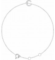 14K White .04 CTW Diamond Initial C 6-7 Bracelet - 65268960003P