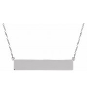 14K White Bar 19.5 Necklace - 857782007P