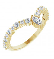 14K Yellow 1/2 CTW Diamond V Ring - 123931601P