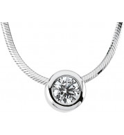 14K White 1/4 CTW Diamond Solitaire 18 Necklace - 61139209640P