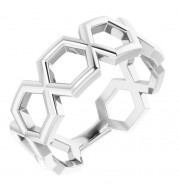 14K White Geometric Ring - 51665101P