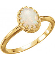 14K Yellow Opal Crown Ring - 71561101P