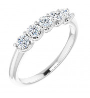 14K White 1/2 CTW Diamond Anniversary Band - 1233896012P