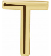 14K Yellow Single Initial T Earring - 86800216P