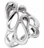 14K White 22 mm Freeform Ring - 551637281P