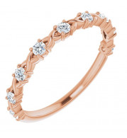 14K Rose 1/4 CTW Diamond Anniversary Band - 1236266020P