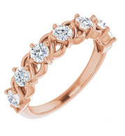 14K Rose 7/8 CTW Diamond Anniversary Band - 1241146034P