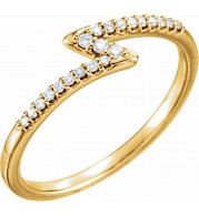 14K Yellow 1/8 CTW Diamond Stackable Ring - 123053601P