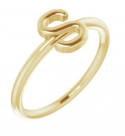 14K Yellow Initial S Ring - 51895210P