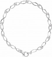 14K White 1/8 CTW Diamond 7 Link Bracelet - 65269460000P