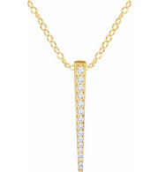 14K Yellow 1/4 CTW Diamond Graduated 16-18 Bar Necklace - 65221760000P